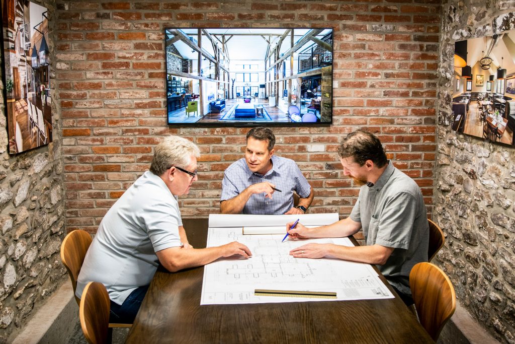 Wolstenholme Associates team review of architect plans
